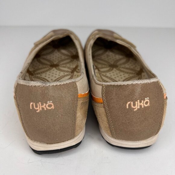 Ryka Womens K8448 Hannah Brown Suede Adjustable Strap Size 8.5 Slip On Flats - Picture 5 of 9